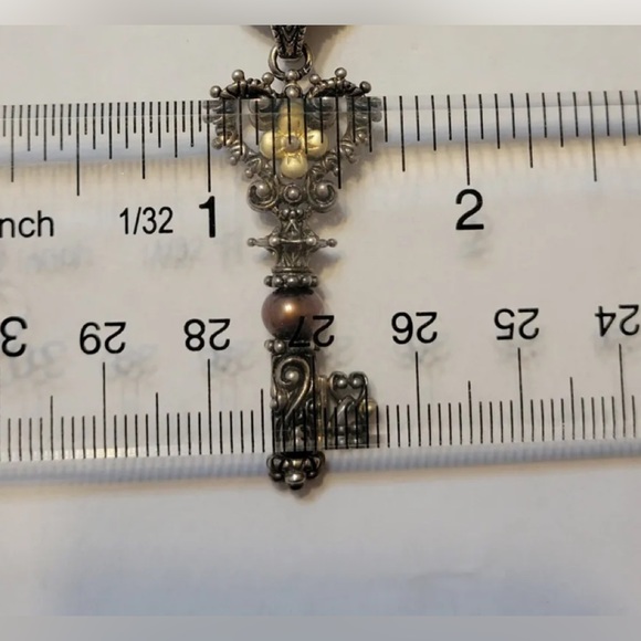 Barbara Bixby 18kt and Sterling Chocolate Pearl Key Enhancer Necklace - Picture 15 of 16